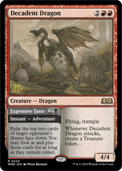 Decadent Dragon // Expensive Taste (Promo Pack) [Wilds of Eldraine Promos] | Boutique FDB TCG