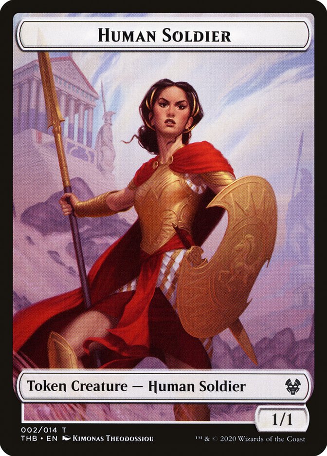 Goat // Human Soldier Double-Sided Token [Theros Beyond Death Tokens] | Boutique FDB TCG