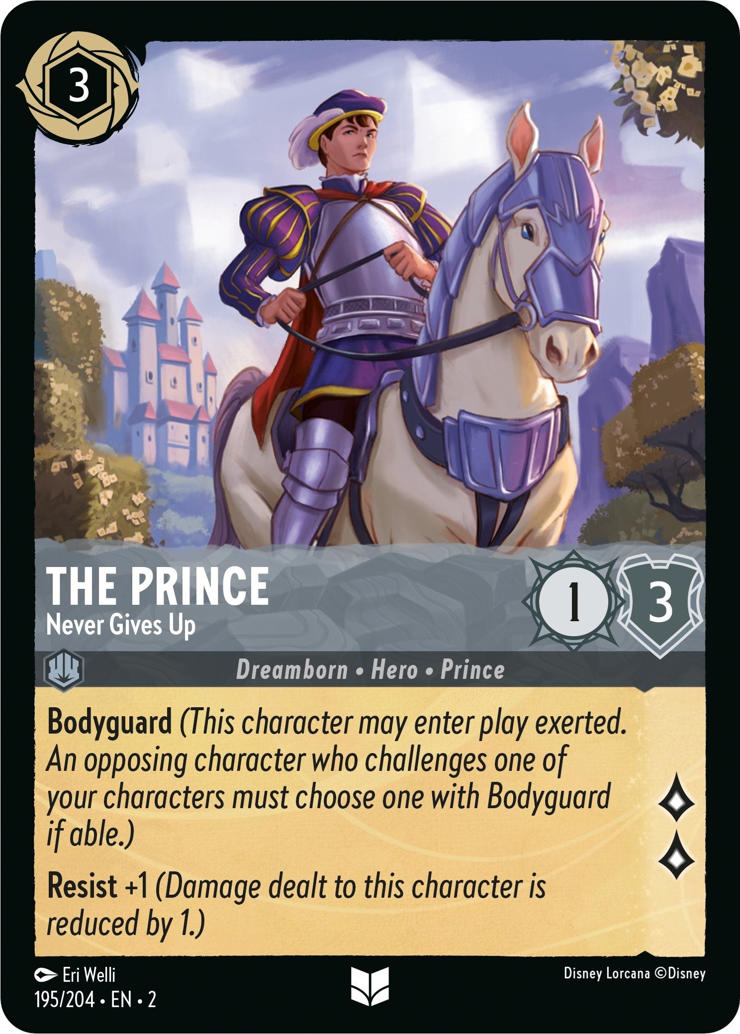 The Prince - Never Gives Up (195/204) [Rise of the Floodborn] | Boutique FDB TCG