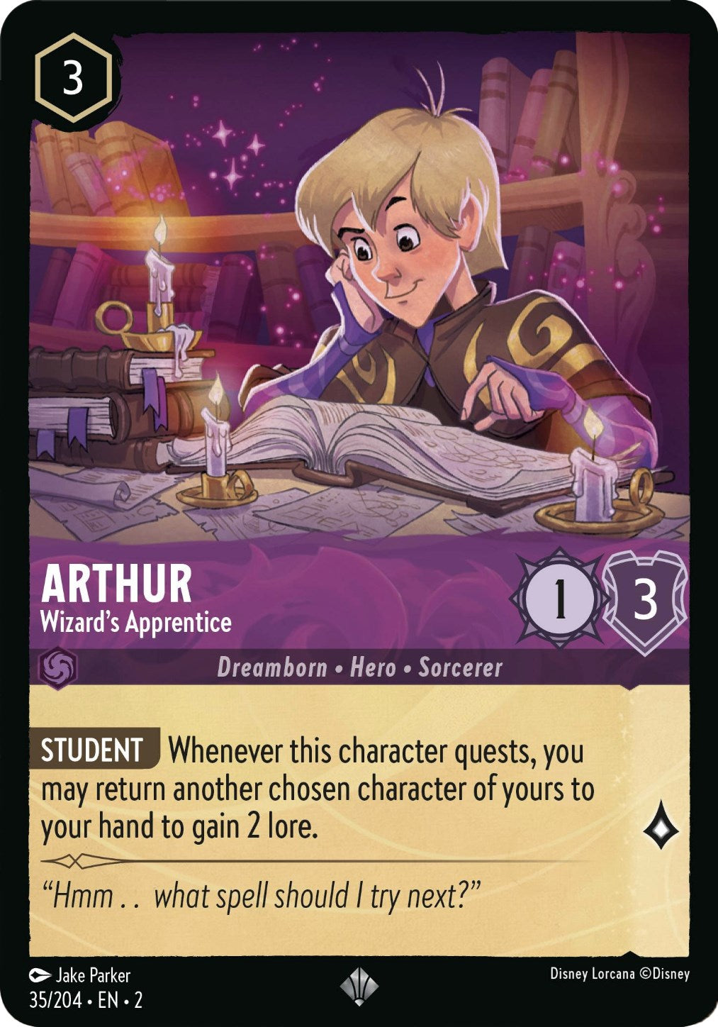 Arthur - Wizard's Apprentice (35/204) [Rise of the Floodborn] | Boutique FDB TCG