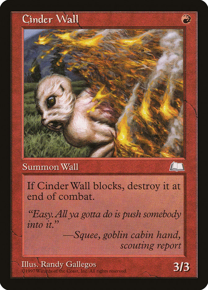 Cinder Wall [Weatherlight] | Boutique FDB TCG