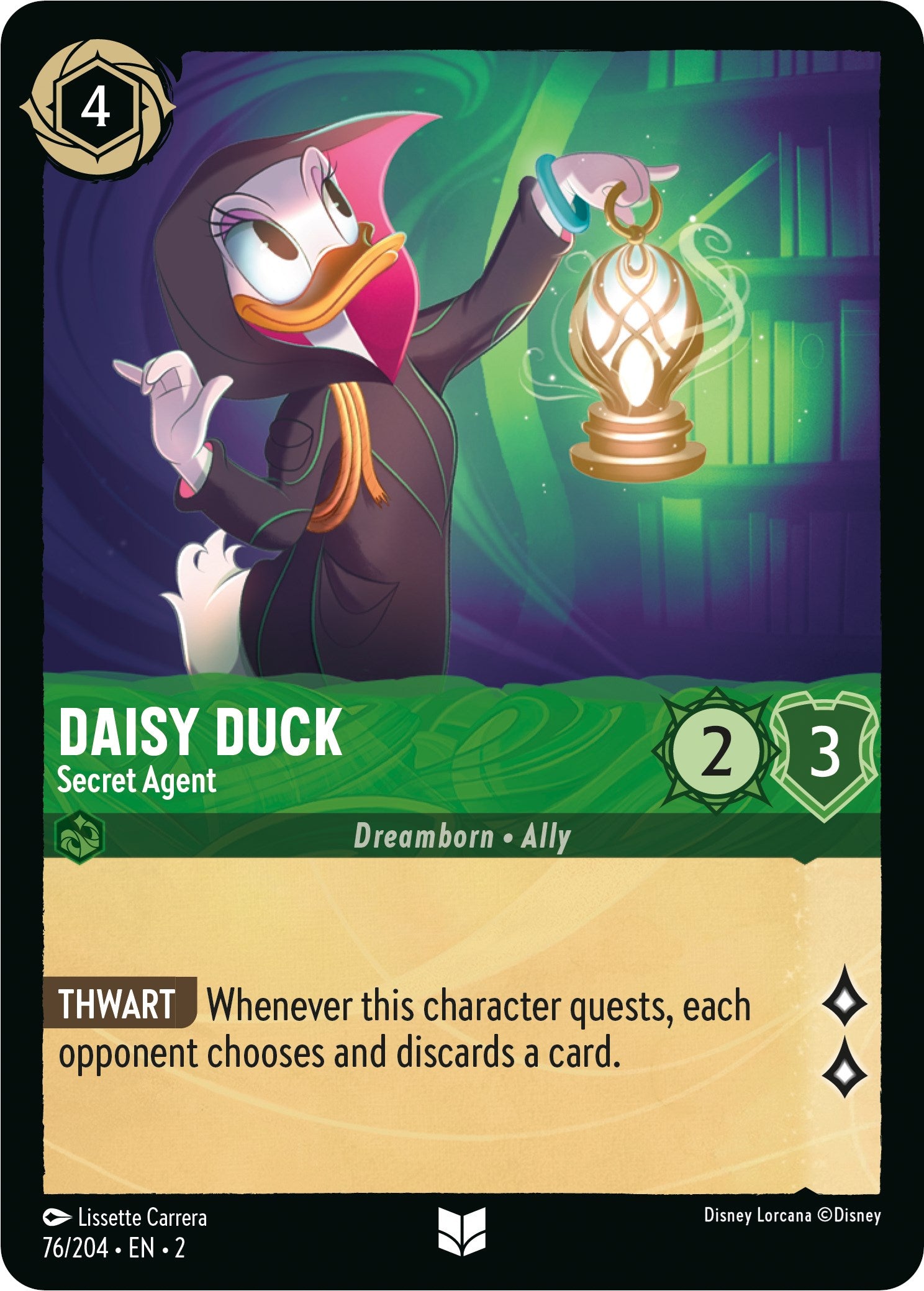 Daisy Duck - Secret Agent (76/204) [Rise of the Floodborn] | Boutique FDB TCG