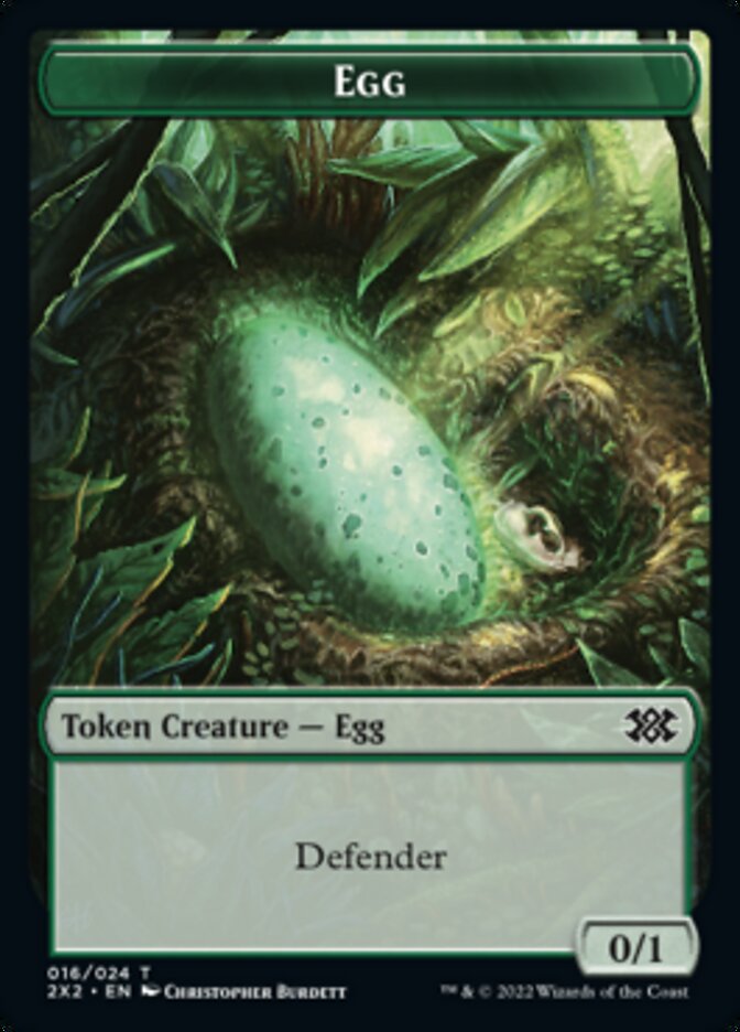 Egg // Soldier Double-Sided Token [Double Masters 2022 Tokens] | Boutique FDB TCG