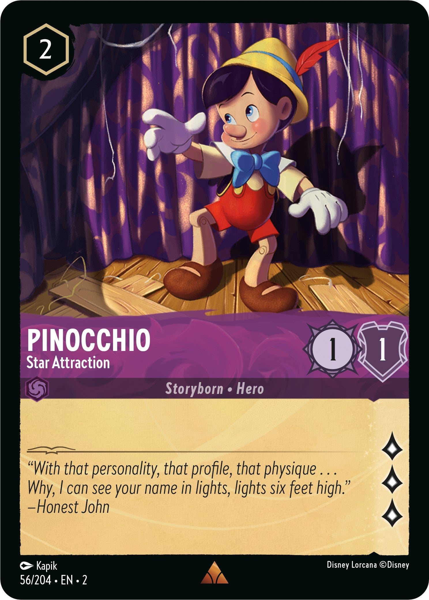 Pinocchio - Star Attraction (56/204) [Rise of the Floodborn] | Boutique FDB TCG
