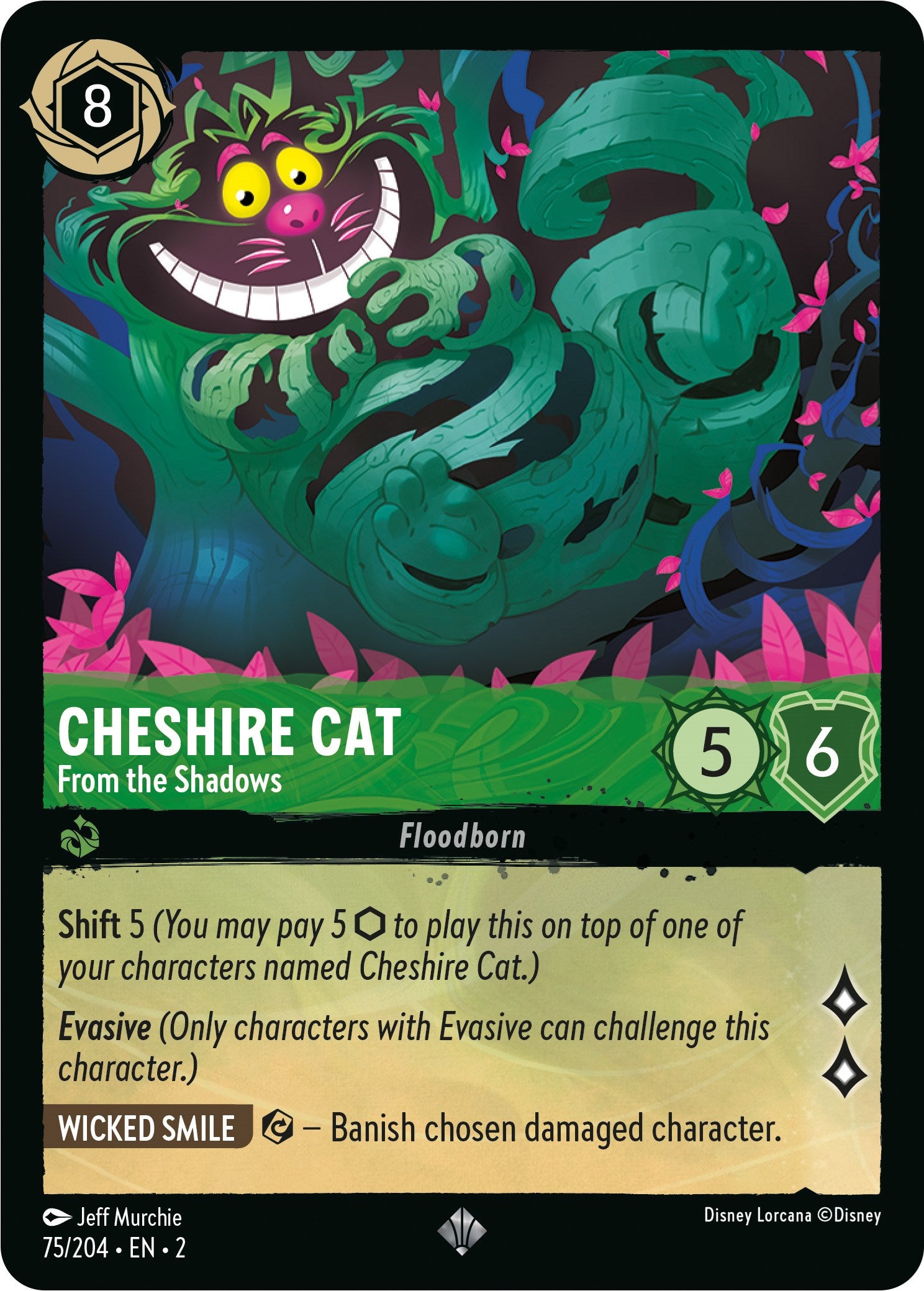 Cheshire Cat - From the Shadows (75/204) [Rise of the Floodborn] | Boutique FDB TCG