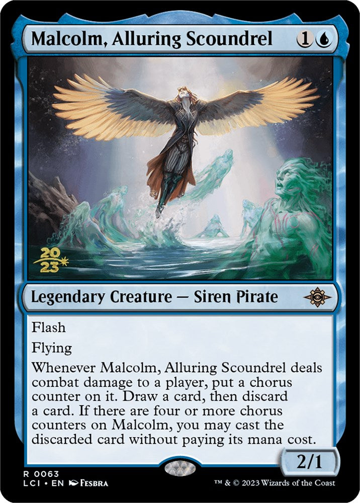 Malcolm, Alluring Scoundrel [The Lost Caverns of Ixalan Prerelease Cards] | Boutique FDB TCG