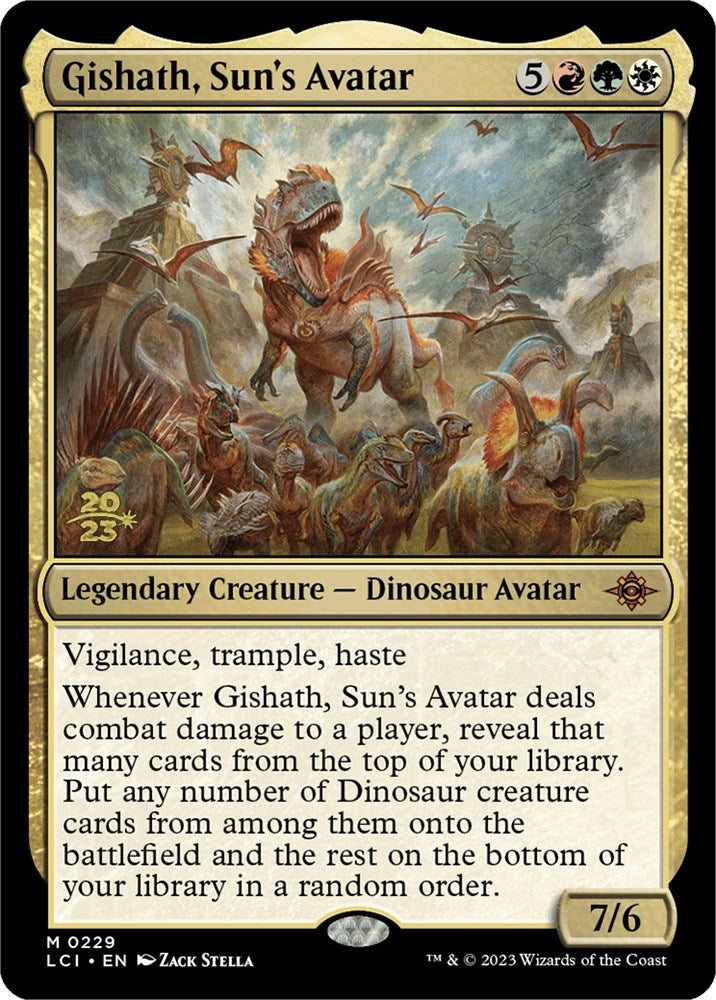 Gishath, Sun's Avatar (LCI) [The Lost Caverns of Ixalan Prerelease Cards] | Boutique FDB TCG