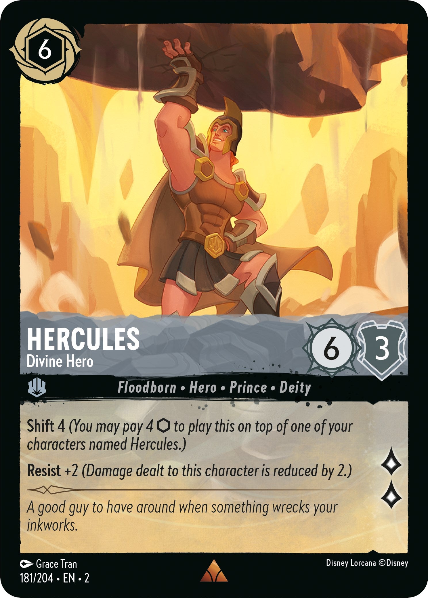 Hercules - Divine Hero (181/204) [Rise of the Floodborn] | Boutique FDB TCG