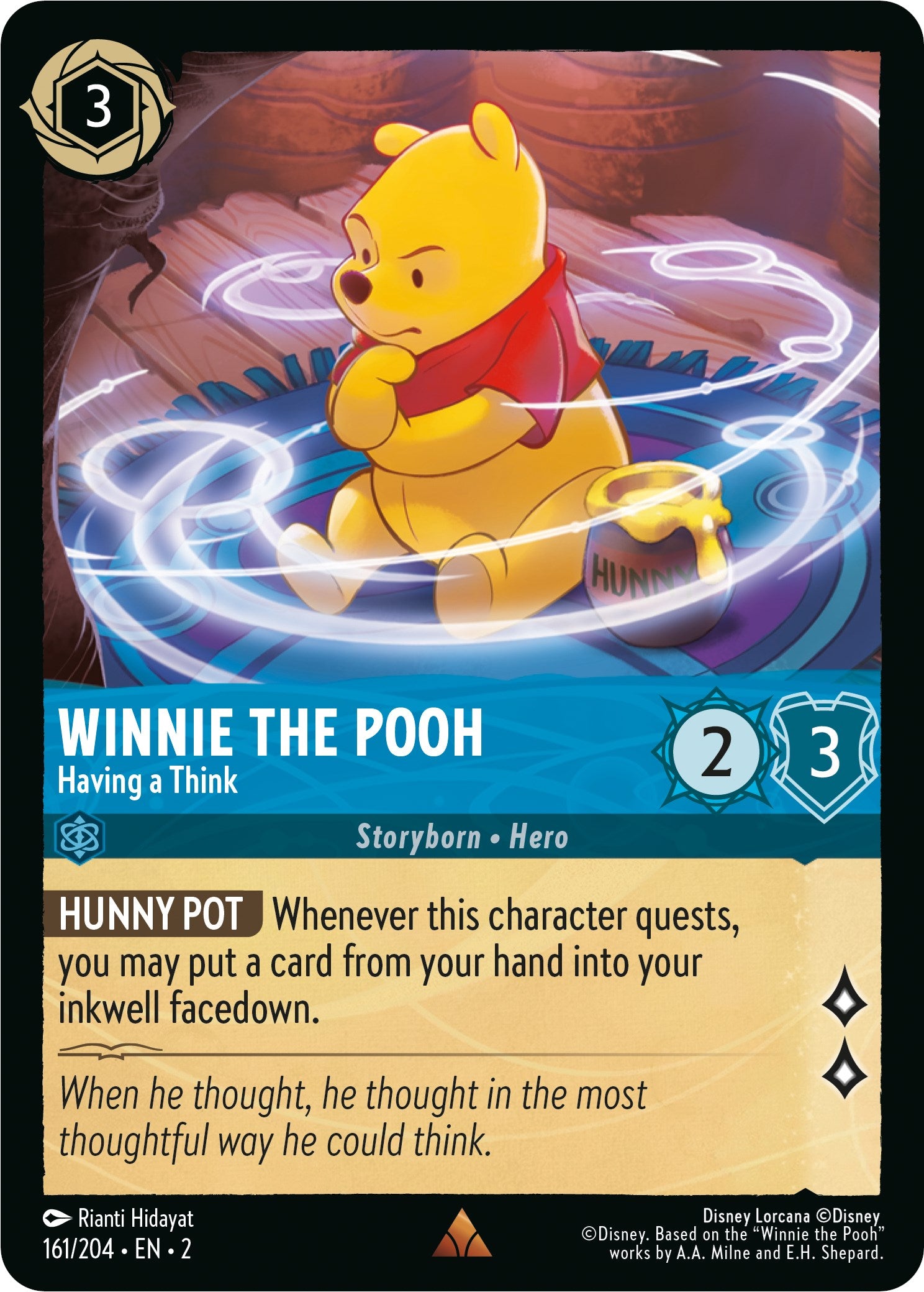 Winnie the Pooh - Having a Think (161/204) [Rise of the Floodborn] | Boutique FDB TCG