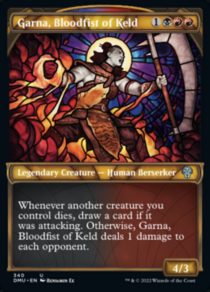 Garna, Bloodfist of Keld (Showcase Textured) [Dominaria United] | Boutique FDB TCG