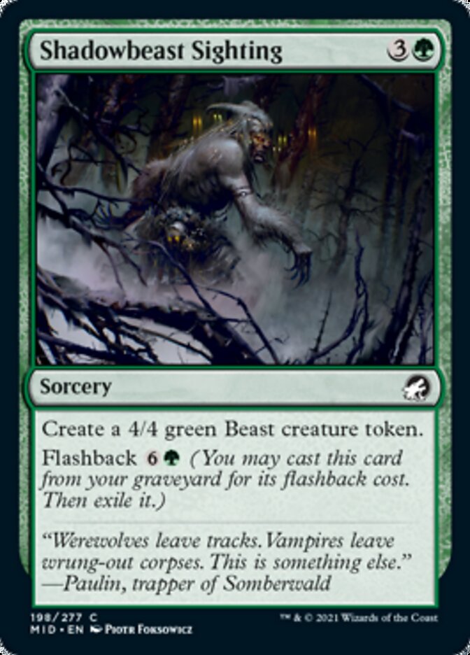 Shadowbeast Sighting [Innistrad: Midnight Hunt] | Boutique FDB TCG