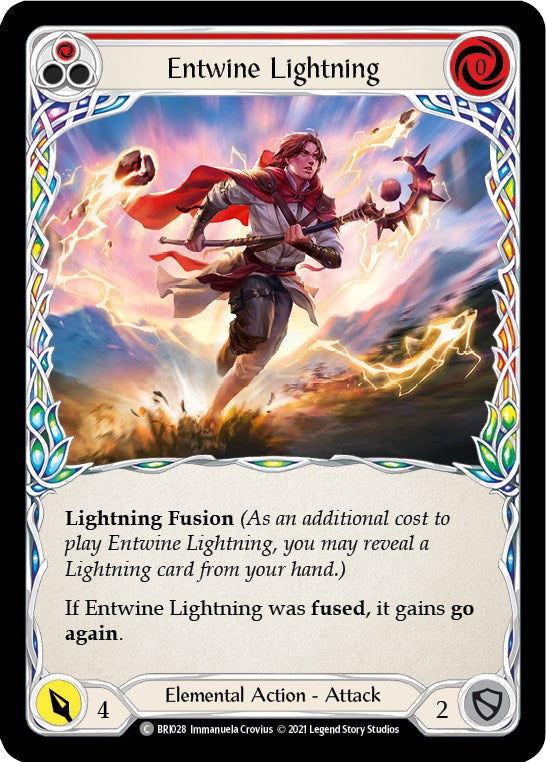 Entwine Lightning (Red) [BRI028] (Tales of Aria Briar Blitz Deck)  1st Edition Normal | Boutique FDB TCG