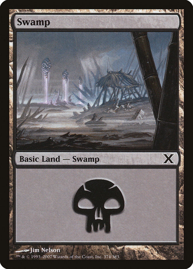 Swamp (374) [Tenth Edition] | Boutique FDB TCG