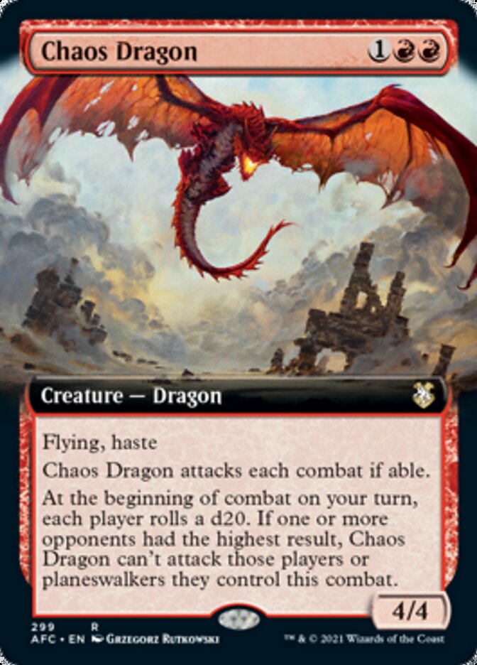 Chaos Dragon (Extended Art) [Dungeons & Dragons: Adventures in the Forgotten Realms Commander] | Boutique FDB TCG