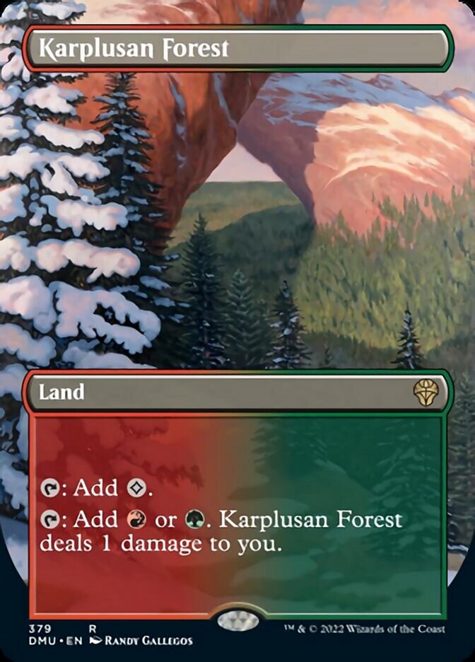 Karplusan Forest (Borderless Alternate Art) [Dominaria United] | Boutique FDB TCG