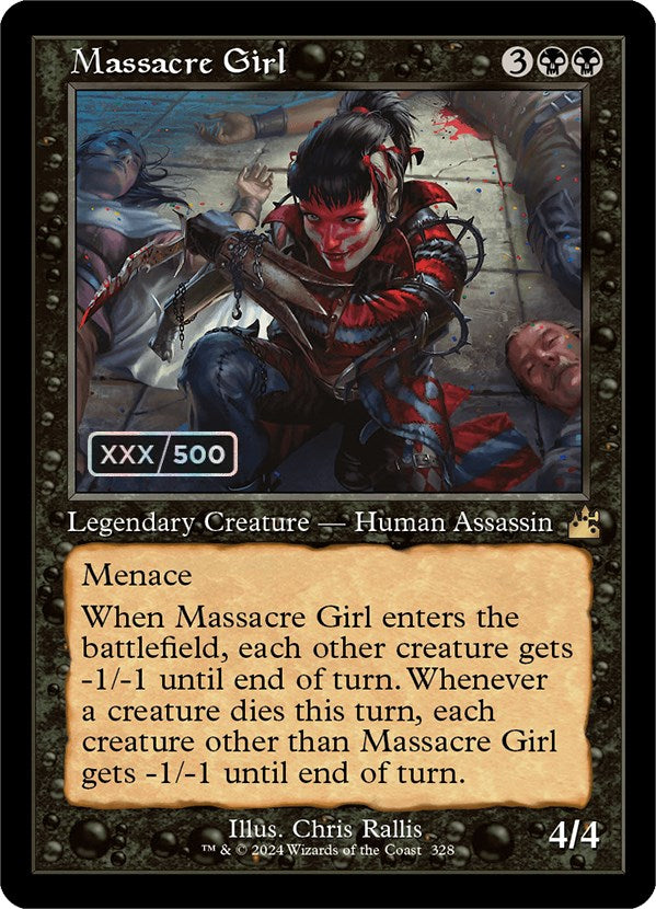 Massacre Girl (Retro) (Serialized) [Ravnica Remastered] | Boutique FDB TCG