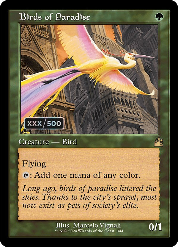 Birds of Paradise (Retro) (Serialized) [Ravnica Remastered] | Boutique FDB TCG