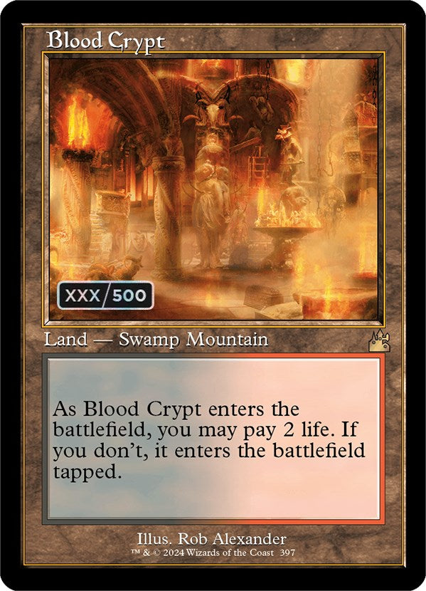 Blood Crypt (Retro) (Serialized) [Ravnica Remastered] | Boutique FDB TCG