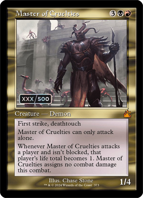 Master of Cruelties (Retro) (Serialized) [Ravnica Remastered] | Boutique FDB TCG