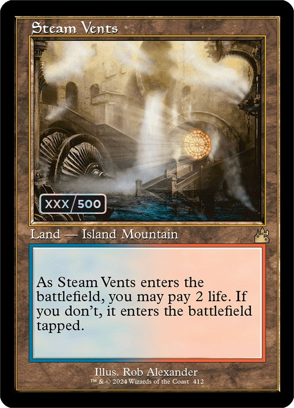 Steam Vents (Retro) (Serialized) [Ravnica Remastered] | Boutique FDB TCG