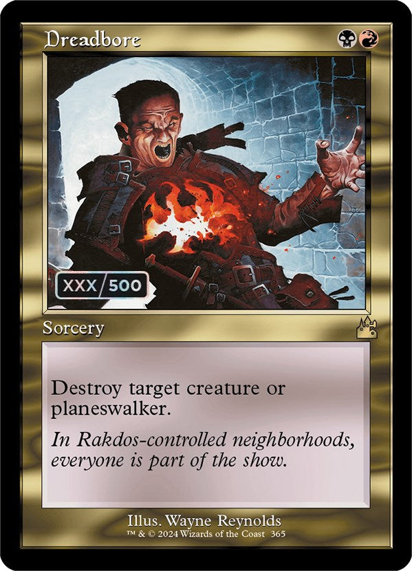Dreadbore (Retro) (Serialized) [Ravnica Remastered] | Boutique FDB TCG