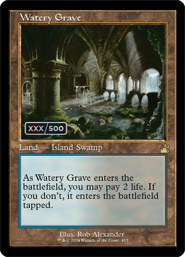 Watery Grave (Retro) (Serialized) [Ravnica Remastered] | Boutique FDB TCG
