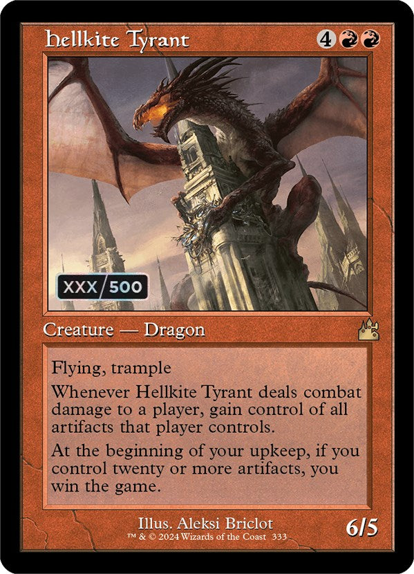 Hellkite Tyrant (Retro) (Serialized) [Ravnica Remastered] | Boutique FDB TCG