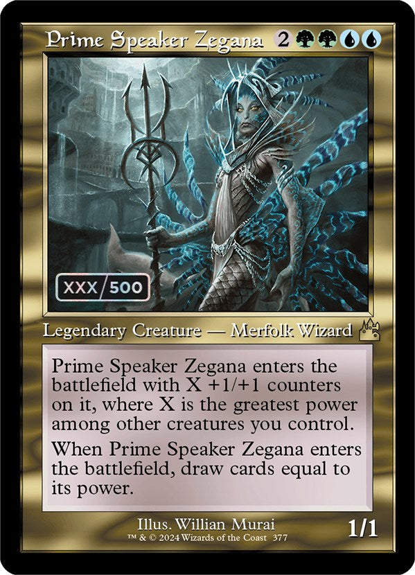 Prime Speaker Zegana (Retro) (Serialized) [Ravnica Remastered] | Boutique FDB TCG