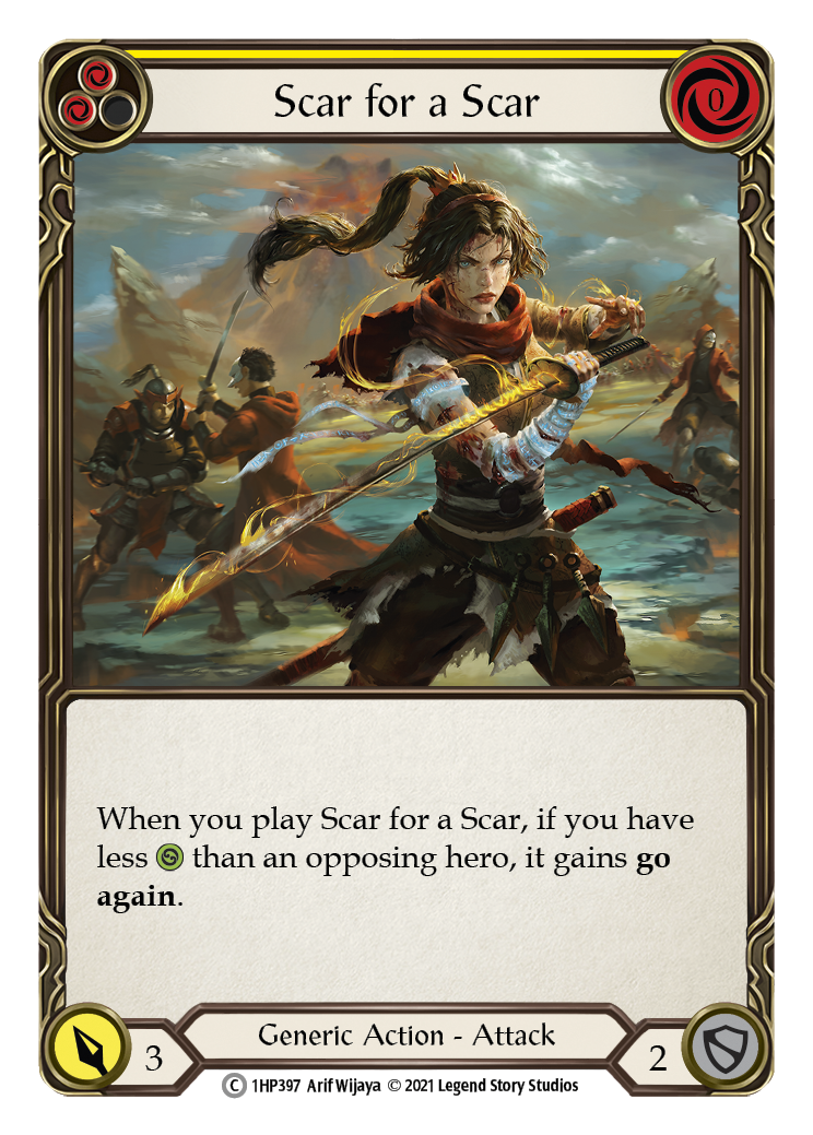 Scar for a Scar (Yellow) [1HP397] (History Pack 1) | Boutique FDB TCG