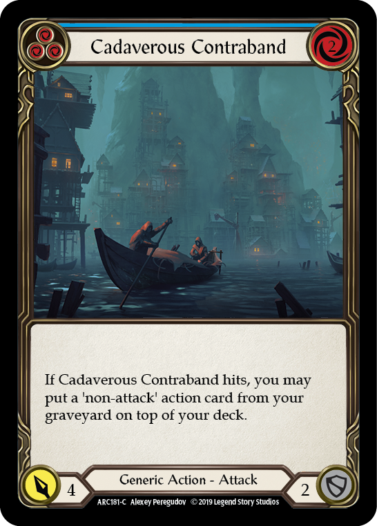 Cadaverous Contraband (Blue) [ARC181-C] (Arcane Rising)  1st Edition Rainbow Foil | Boutique FDB TCG