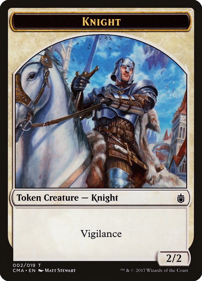 Knight Token [Commander Anthology Tokens] | Boutique FDB TCG