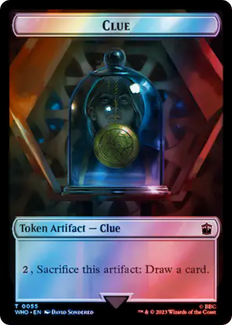 Alien Angel // Clue (0055) Double-Sided Token (Surge Foil) [Doctor Who Tokens] | Boutique FDB TCG