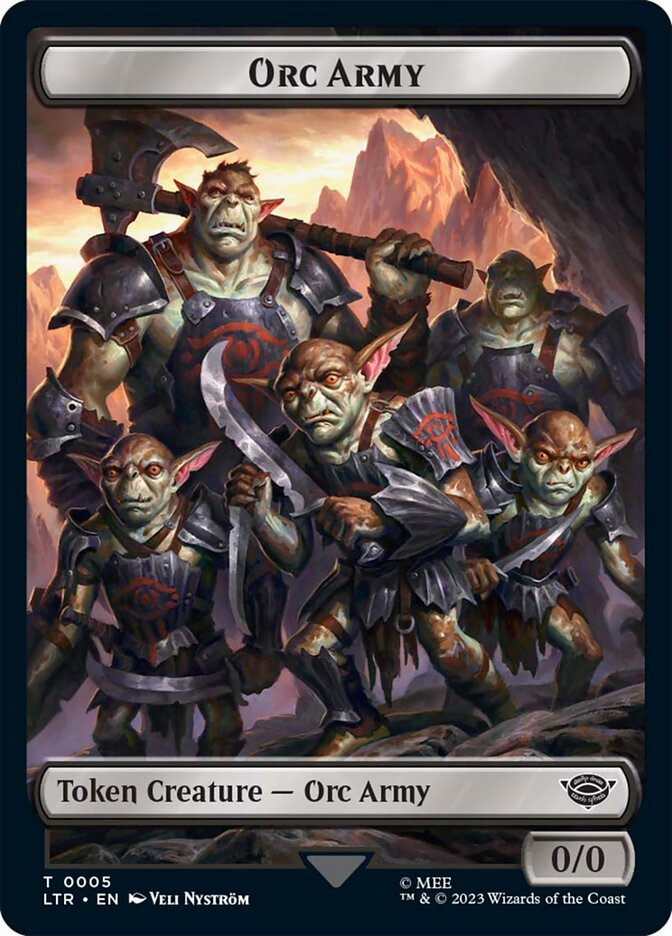 Orc Army Token (05) [The Lord of the Rings: Tales of Middle-Earth Tokens] | Boutique FDB TCG
