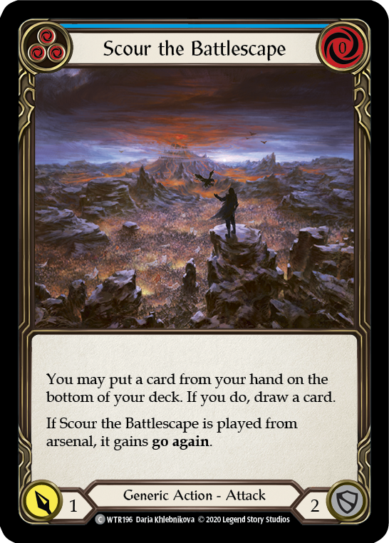 Scour the Battlescape (Blue) [U-WTR196] (Welcome to Rathe Unlimited)  Unlimited Normal | Boutique FDB TCG