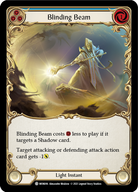 Blinding Beam (Blue) [MON086-RF] (Monarch)  1st Edition Rainbow Foil | Boutique FDB TCG