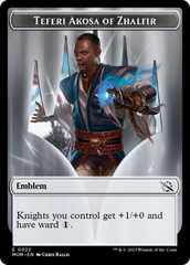 Soldier // Teferi Akosa of Zhalfir Emblem Double-Sided Token [March of the Machine Tokens] | Boutique FDB TCG