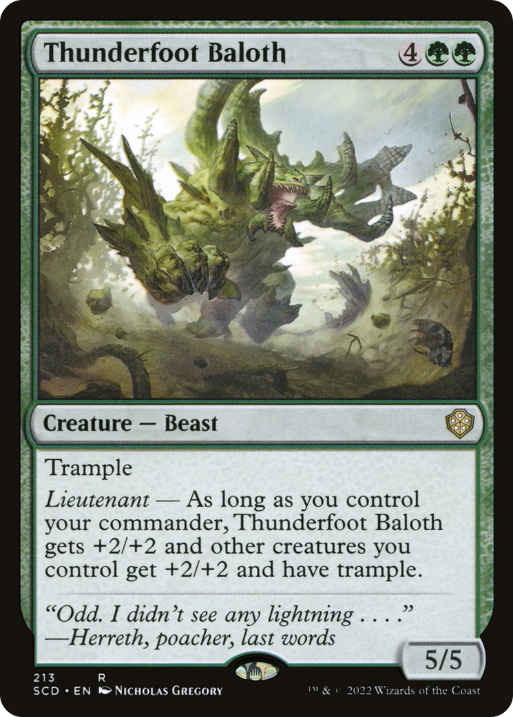 Thunderfoot Baloth [Starter Commander Decks] | Boutique FDB TCG
