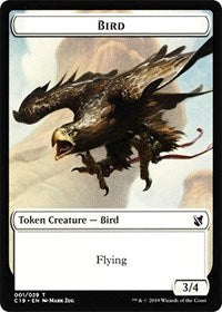 Bird (001) // Sculpture Double-Sided Token [Commander 2019 Tokens] | Boutique FDB TCG