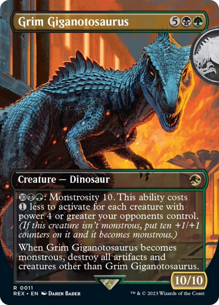 Grim Giganotosaurus (Borderless) [Jurassic World Collection] | Boutique FDB TCG