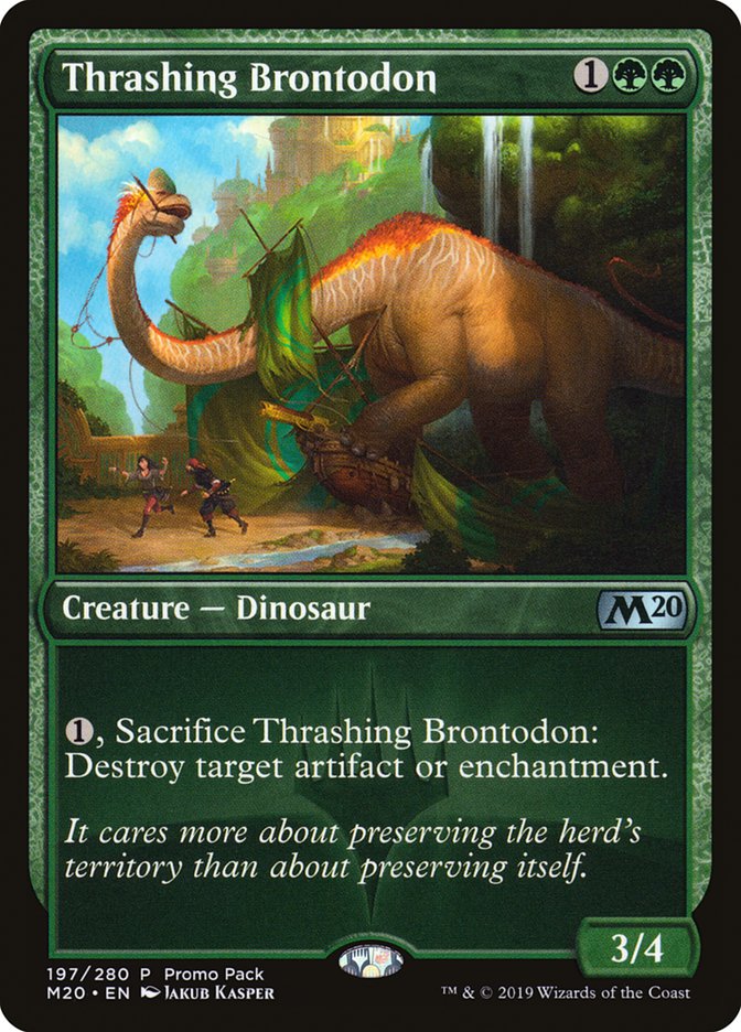 Thrashing Brontodon (Promo Pack) [Core Set 2020 Promos] | Boutique FDB TCG