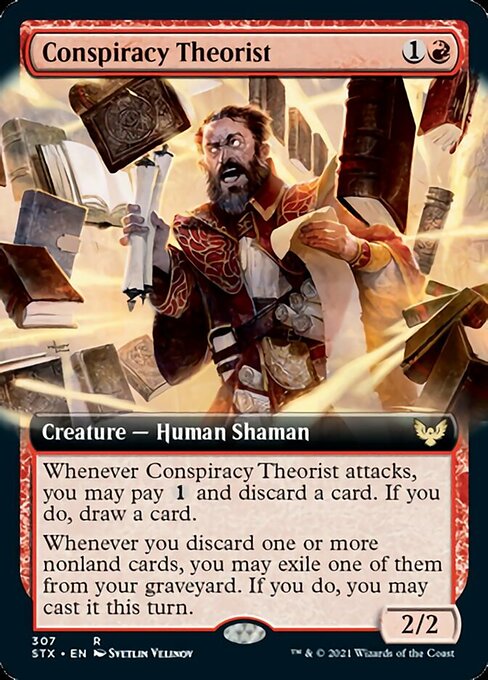 Conspiracy Theorist (Extended Art) [Strixhaven: School of Mages] | Boutique FDB TCG
