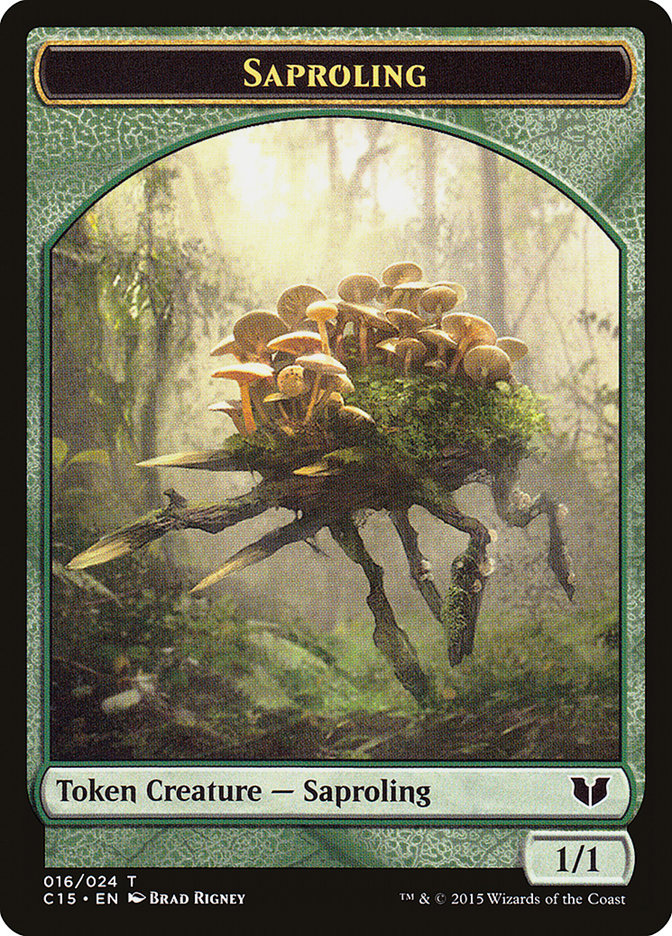 Elephant // Saproling Double-Sided Token [Commander 2015 Tokens] | Boutique FDB TCG
