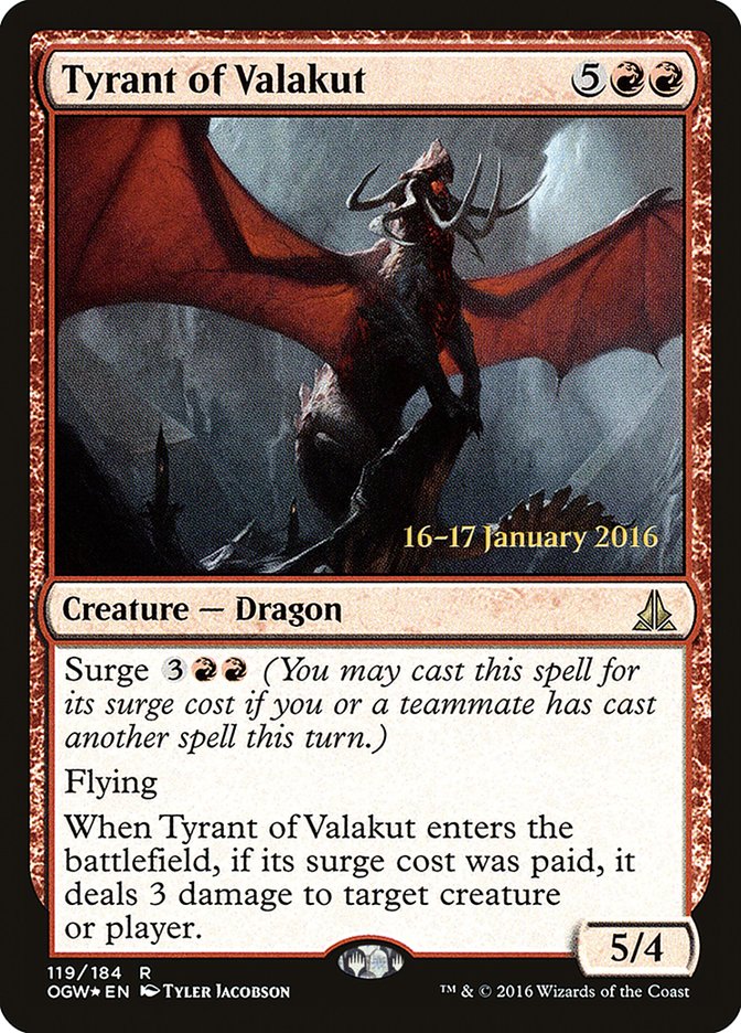 Tyrant of Valakut [Oath of the Gatewatch Prerelease Promos] | Boutique FDB TCG