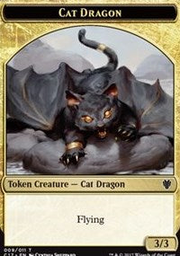 Cat Dragon // Dragon (006) Double-Sided Token [Commander 2017 Tokens] | Boutique FDB TCG