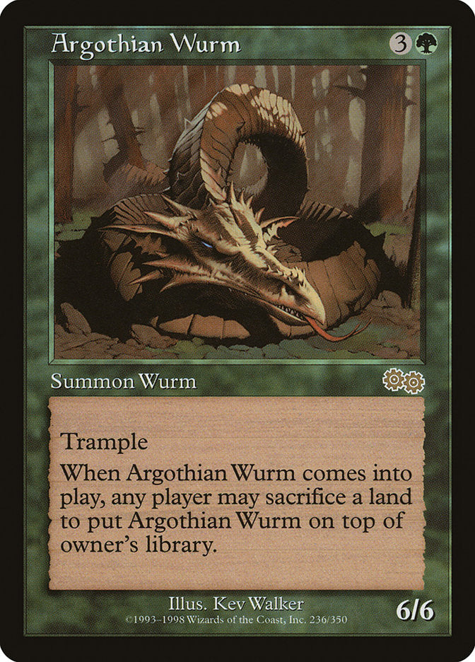 Argothian Wurm [Urza's Saga] | Boutique FDB TCG