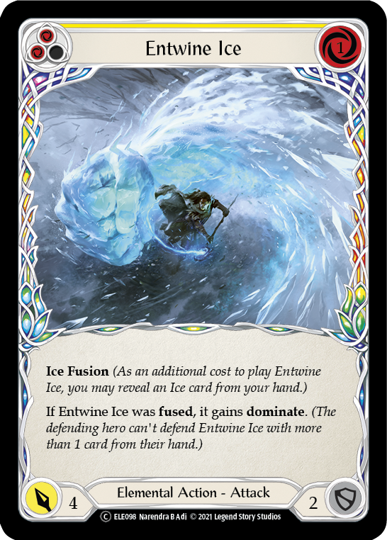 Entwine Ice (Yellow) [U-ELE098] (Tales of Aria Unlimited)  Unlimited Normal | Boutique FDB TCG