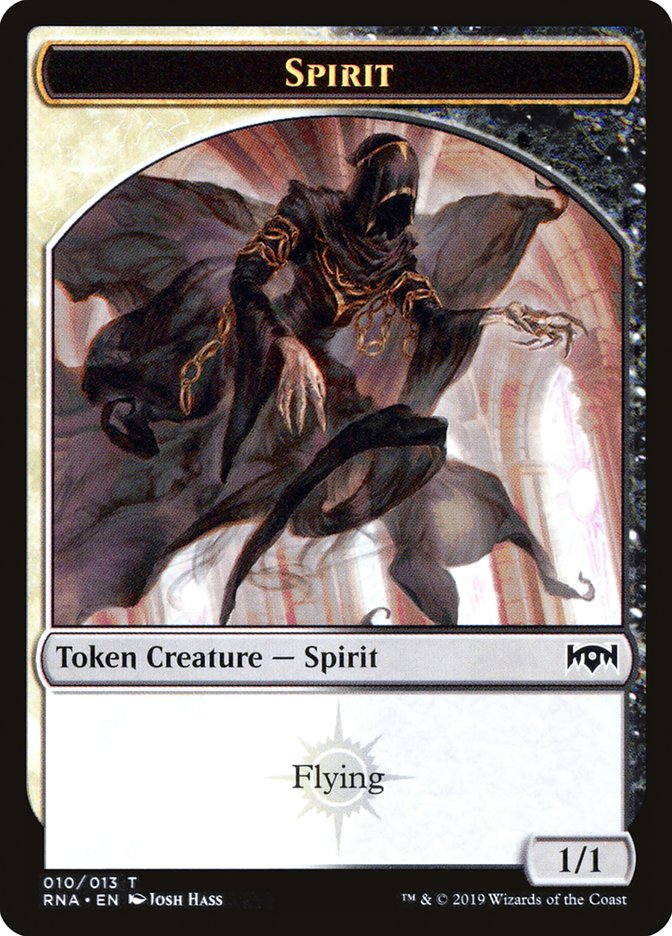 Bat // Spirit (010) Double-Sided Token [Ravnica Allegiance Guild Kit Tokens] | Boutique FDB TCG