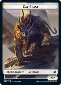 Cat Beast // Plant Double-Sided Token [Zendikar Rising Tokens] | Boutique FDB TCG
