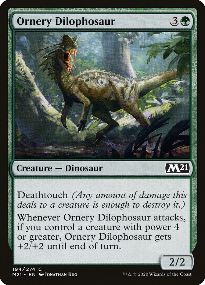 Ornery Dilophosaur [Core Set 2021] | Boutique FDB TCG