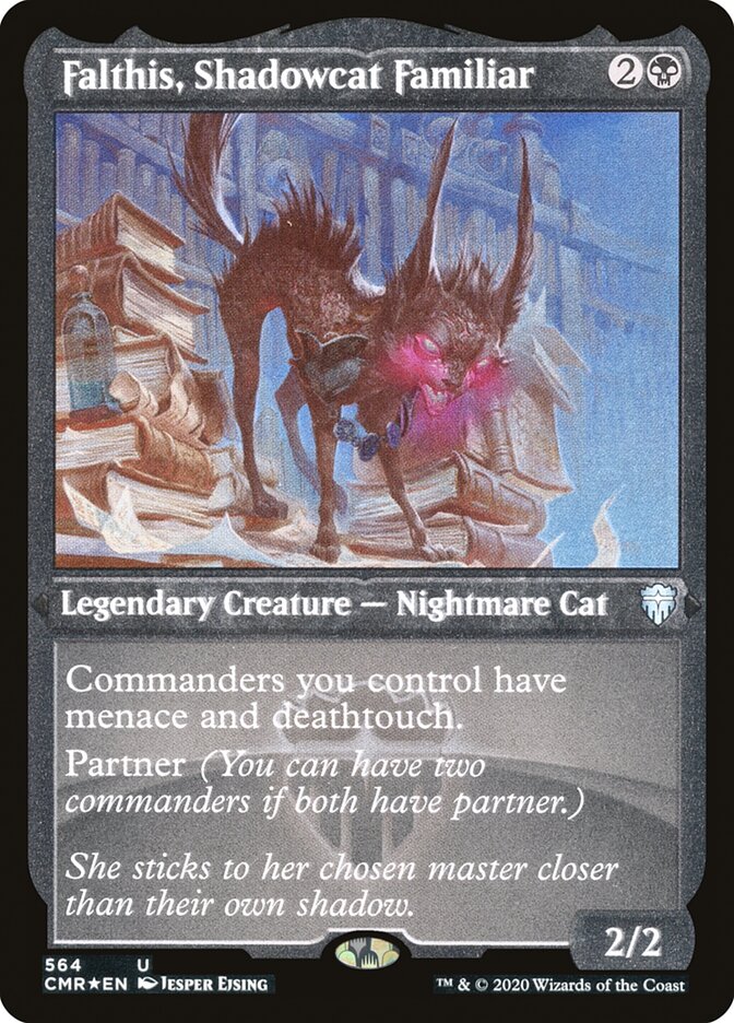 Falthis, Shadowcat Familiar (Etched) [Commander Legends] | Boutique FDB TCG